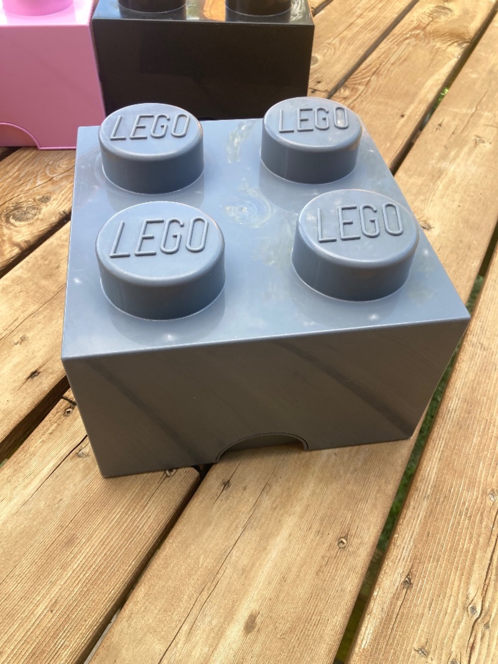 LEGO Storage Brick Container EUC 2x2 Stud RARE Gray Kids Toys Large Name Brand